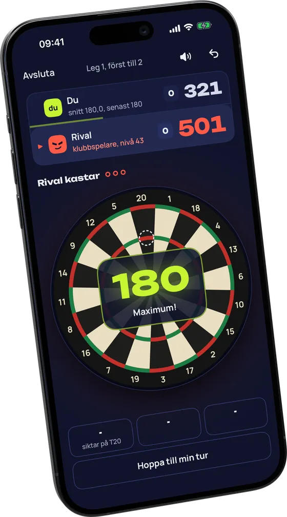En banderoll över tavlan med 180, maximum.